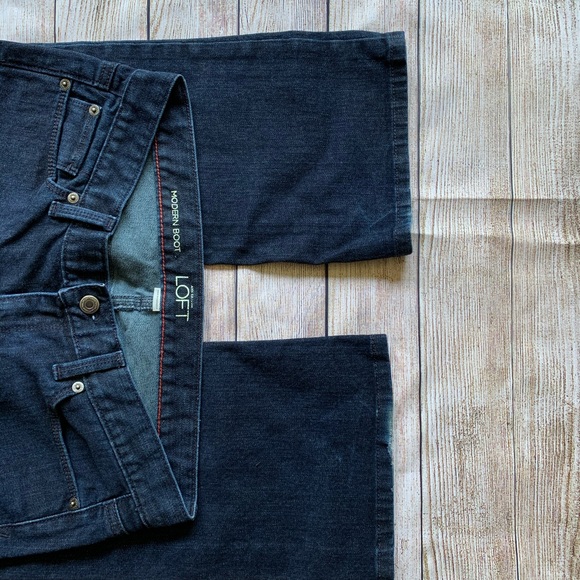 LOFT | Modern Bootcut Dark Wash Jeans. - Picture 5 of 11